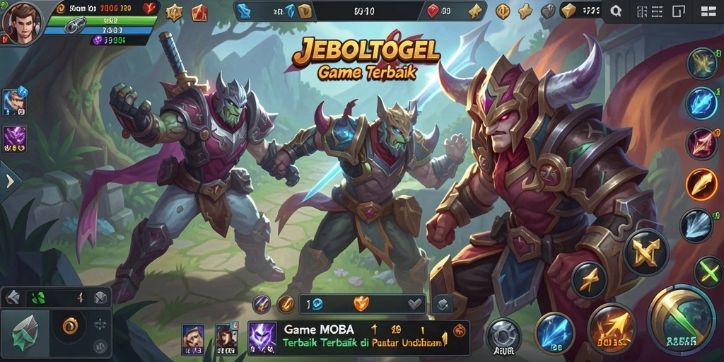 Tampilan dinamis gameplay JEBOLTOGEL dengan pertarungan seru.