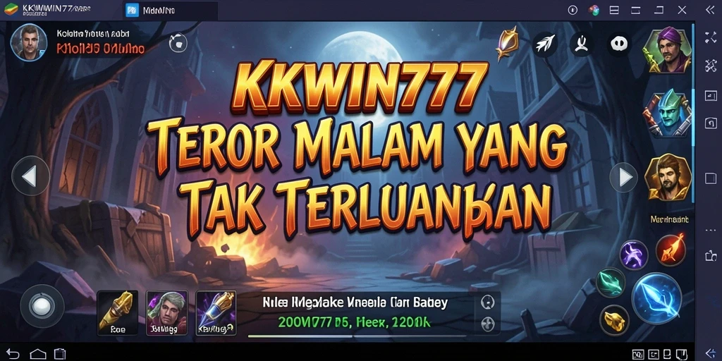 Screenshot gameplay menegangkan KKWIN777 dengan suasana kegelapan yang mencekam.