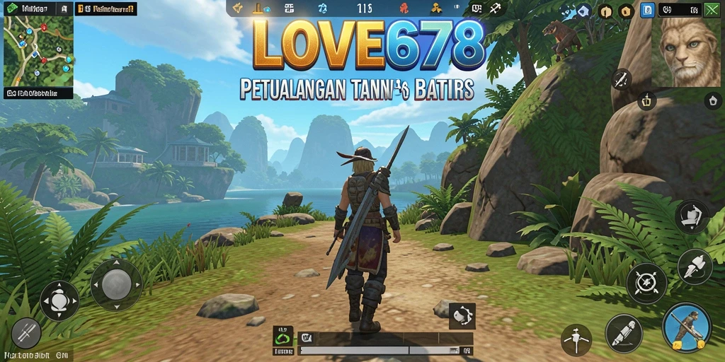 Tampilan gameplay LOVE678 di dunia terbuka yang luas dan menakjubkan.