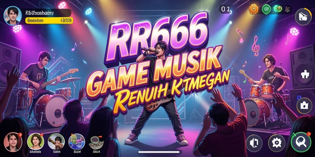 Tampilan gameplay RR666 dengan aksi ritme yang menarik.